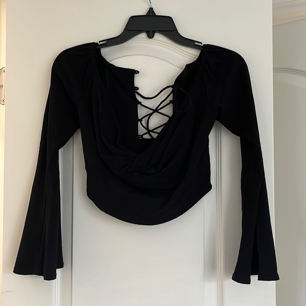 Free people black boho top
